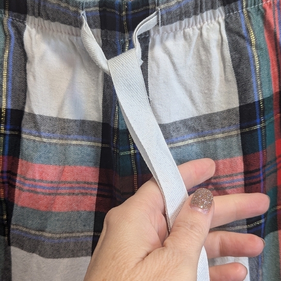 Victoria's Secret Pajama Pants Lounge Christmas Plaid Modal Elastic Pocket XL - Picture 3 of 9